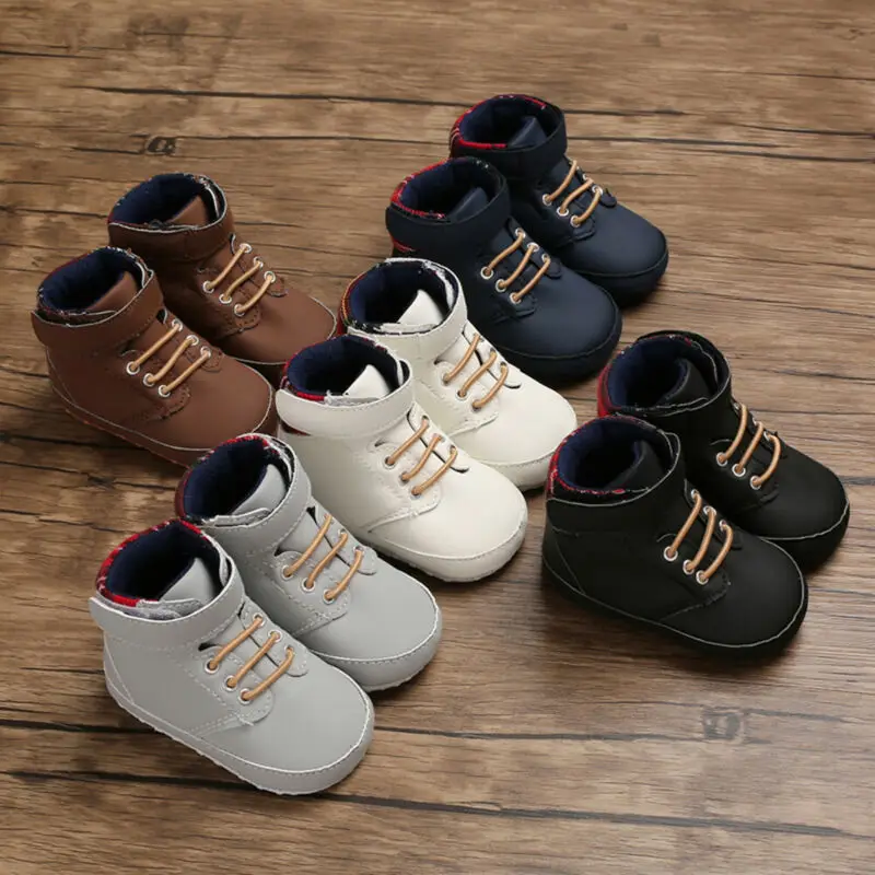 

Newborn Baby Boy Girl Soft Sole Cotton Crib Shoes Winter Warm Anti-slip Prewalker Boots 0-18M