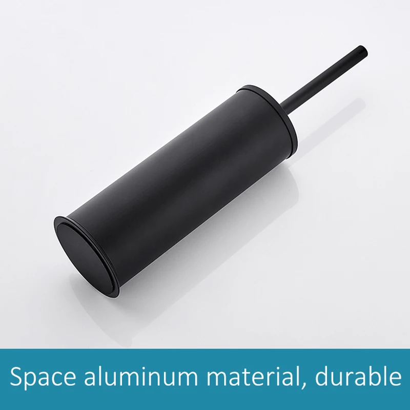 

Toilet Brush Holder Bathroom Cleaning Set Flooring Stand Bathroom Storage and Organization, Black