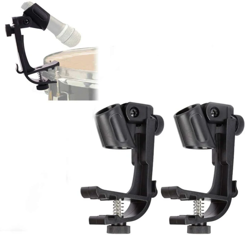 1 пара микрофона держатель зажим Регулируемый противоударный Противоскользящий