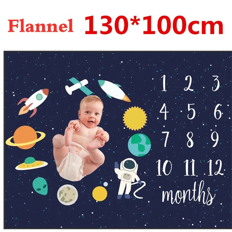 

Фланелевое астрономическое одеяло для новорожденных, фон для фотосъемки новорожденных, детский коврик для фотосессии, детский игровой ков...