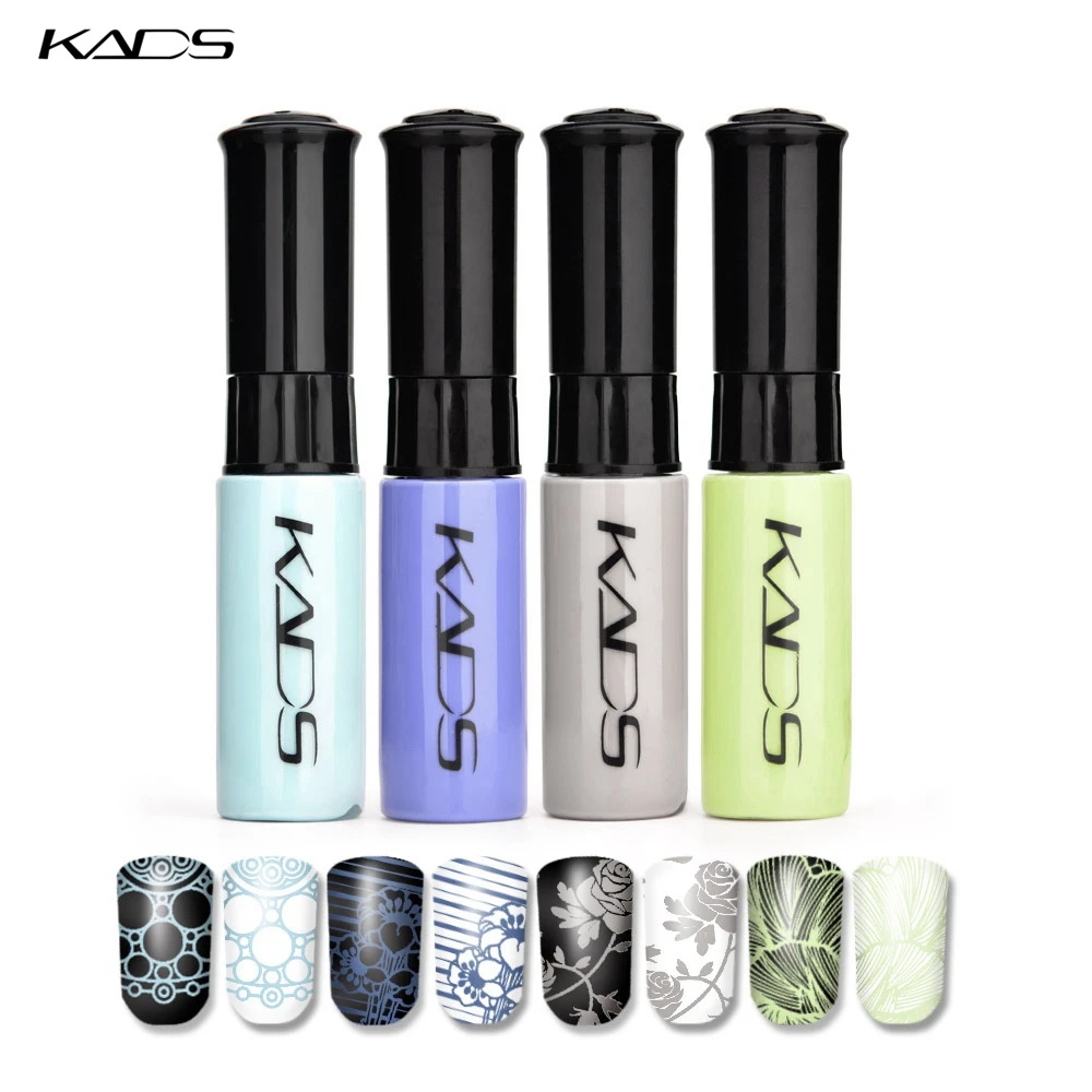 Kads 4 шт./компл. Décoration d'ongles лак для ногтей маникюр Décorations тиснения Décoration d'ongles лак красоты ногтей Décorations Outils