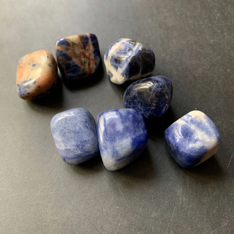 Натуральные Синие кальдалитовые камни опущенный кристалл оптом полированные