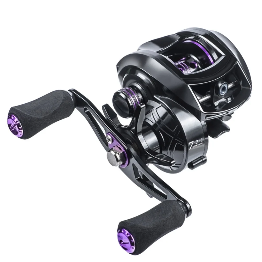 

Fishing Reel 7.2:1 High Speed Gear Ratio Saltwater Baitcasting Reel 8KG Max Drag Bait Casting Fishing Reels Metal Spool easy