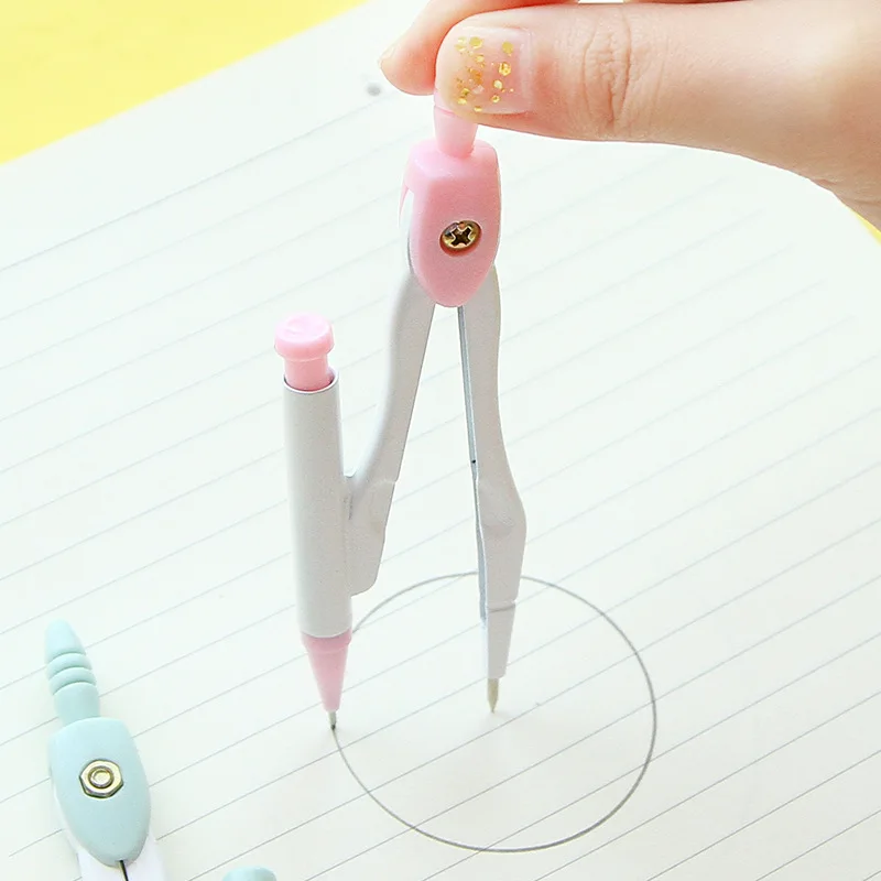 Милый кавайный набор инструментов для рисования с компасом и механическим