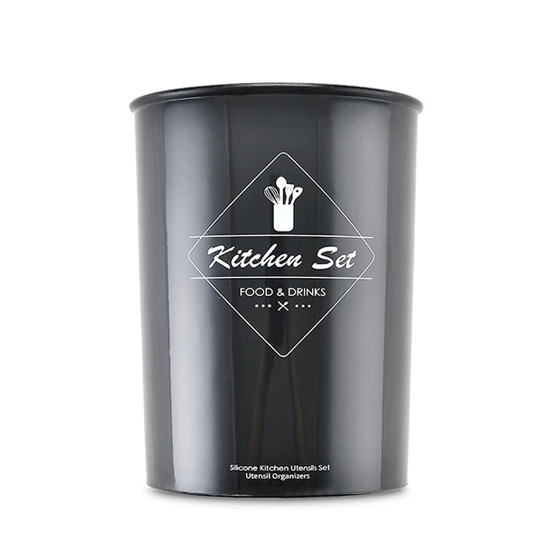 Storage Box Black 9/10/12 шт. силиконовых кейсов Пособия по кулинарии набор посуды с антипригарным покрытием шпатель лопата с деревянной ручкой Пособия по кулинарии Набор инструментов с ящиком для хранения Кухня инструменты - Цвет: Storage Box Black