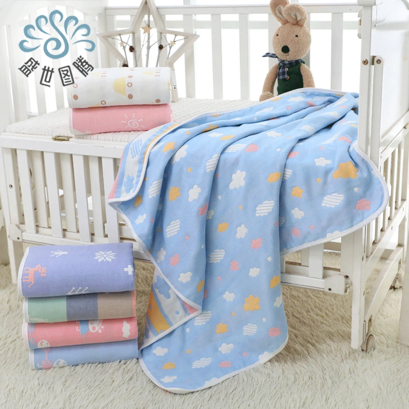 Хлопковое детское одеяло с рисунком плотное жаккардовое хлопковое банное