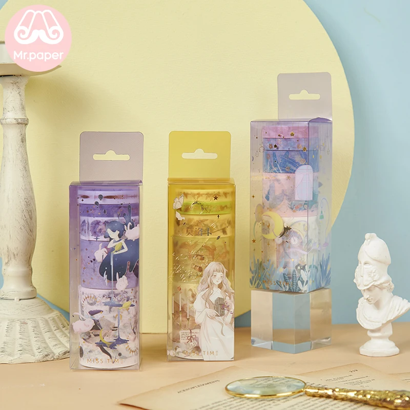 Г н Бумага 5 шт./кор. тиснение золотом набор декоративного скотча Васи Kawaii