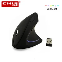 chyi wireless vertical ergonomic usb computer mouse 2 4ghz optical led backlit gaming mause 6 button 3d pc mice for game laptop