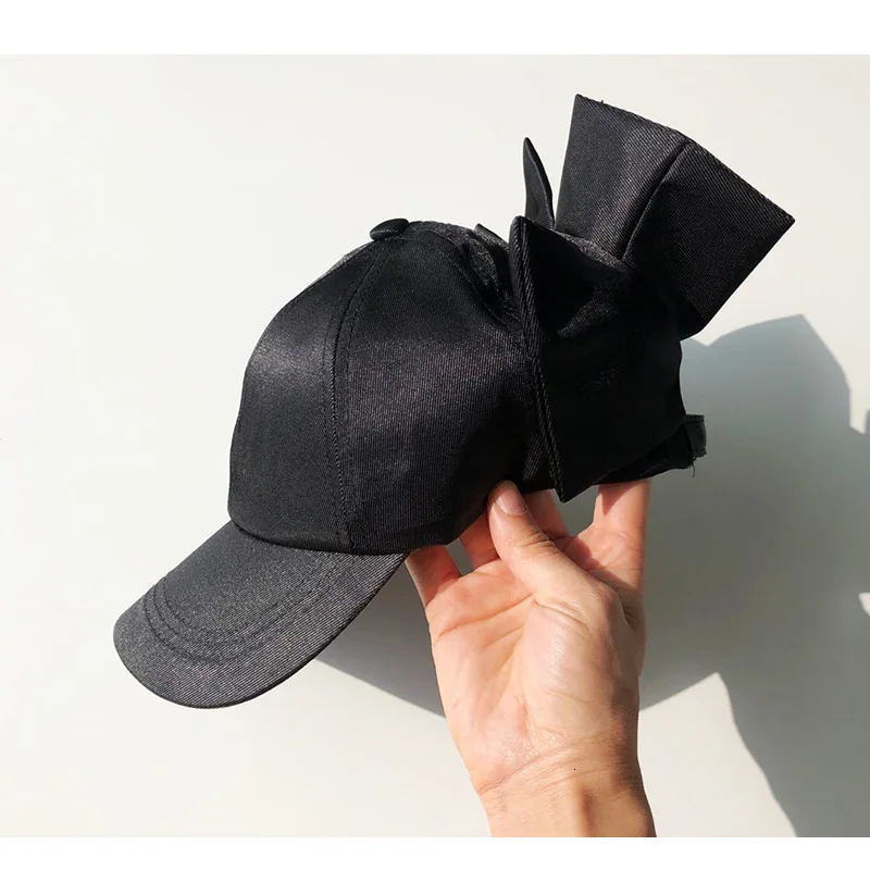 Adjustable Children Hat Women Silk Baseball Cap Embroidery Baseball Cap Girl Bow Hip Hop Dad Snapback Hat Female 2019 Autumn Hat