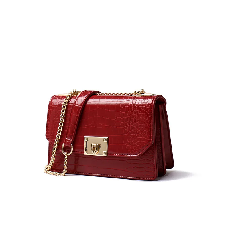 

Handbag handbag 2021 fashion small square bag solid color chain shoulder slung handbag