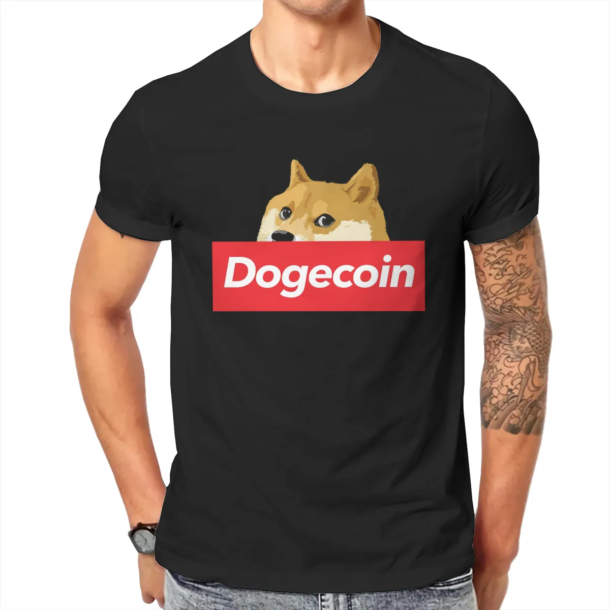 Фото Dogecoin (5) Модные парные летние футболки унисекс стиль 143094 №5