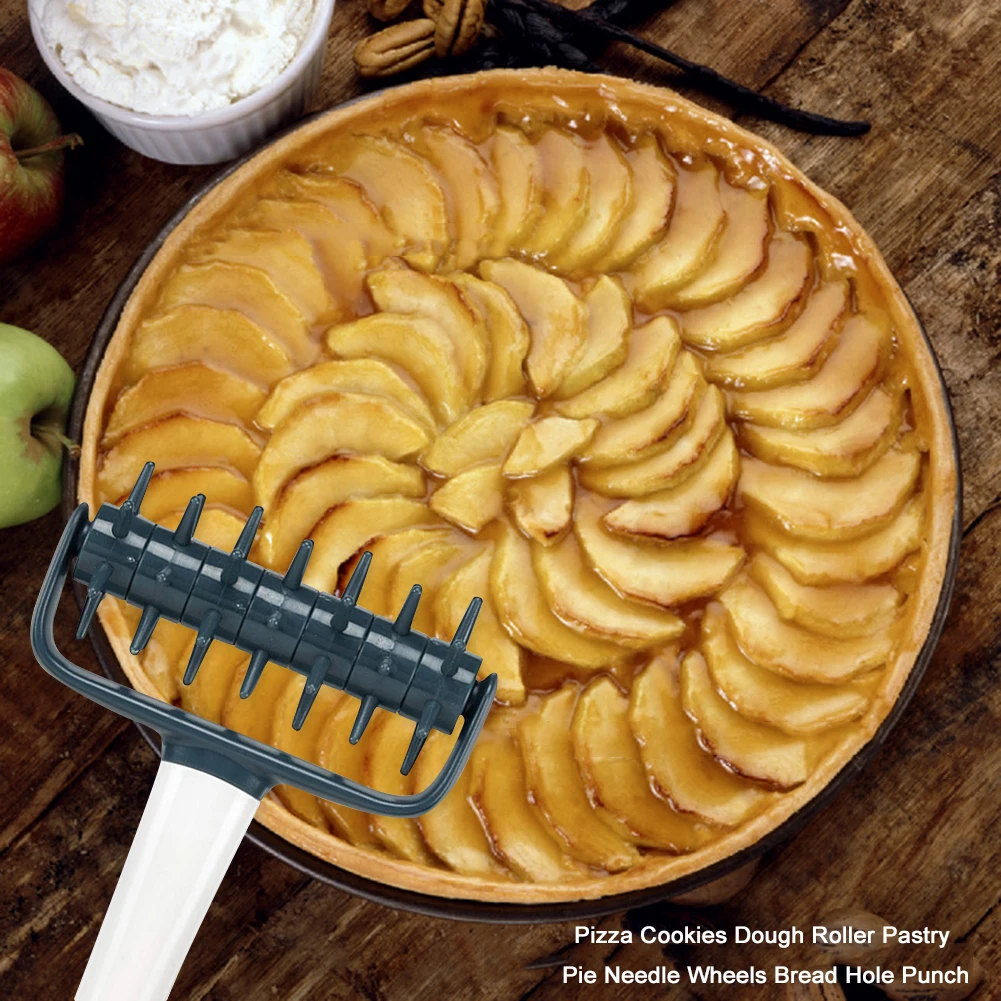 DIY пластиковый ролик для теста пиццы дырокол ручной домашний кухонный
