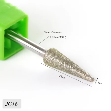 JG16 1 шт. стальное сверло для ногтей для электрического маникюрного станка, аксессуары, шлифовальный резак 3/32 дюйма, инструмент для маникюра, SAjg01-17 - Цвет: JG16