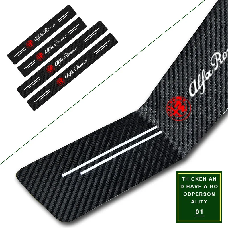 Защитная пленка на порог автомобиля 4 шт. наклейка против шагов для Audis Sline A3 A4 B8 8P B6