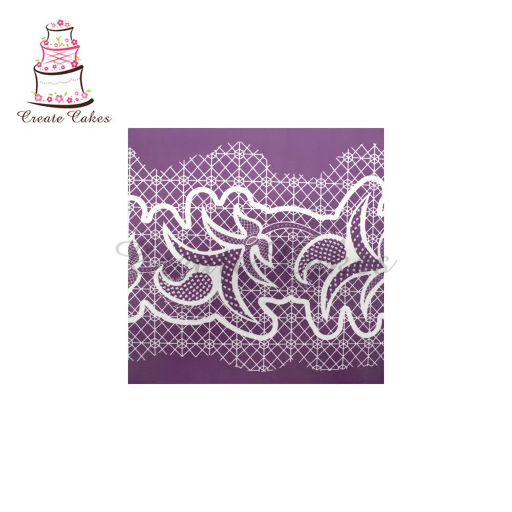 Новый дизайн кружевной боковой трафарет для торта дизайнерский цветочный