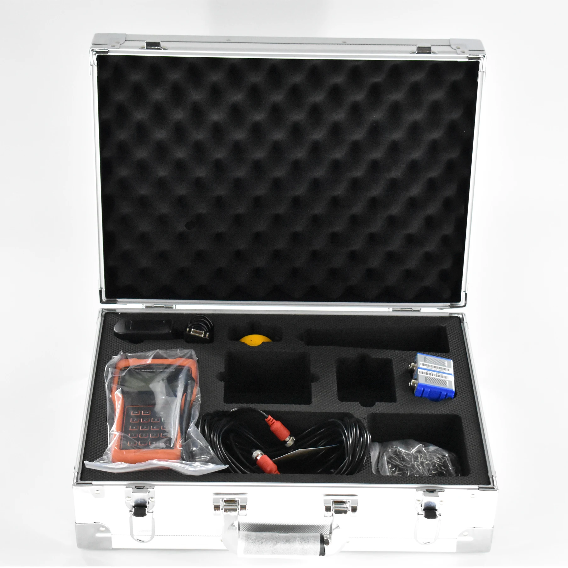 

TUF-2000H Liquid ultrasonic clamp on flow meter DN15mm-100mm Handheld Digital Flowmeters TS-2 Transducer Sensor