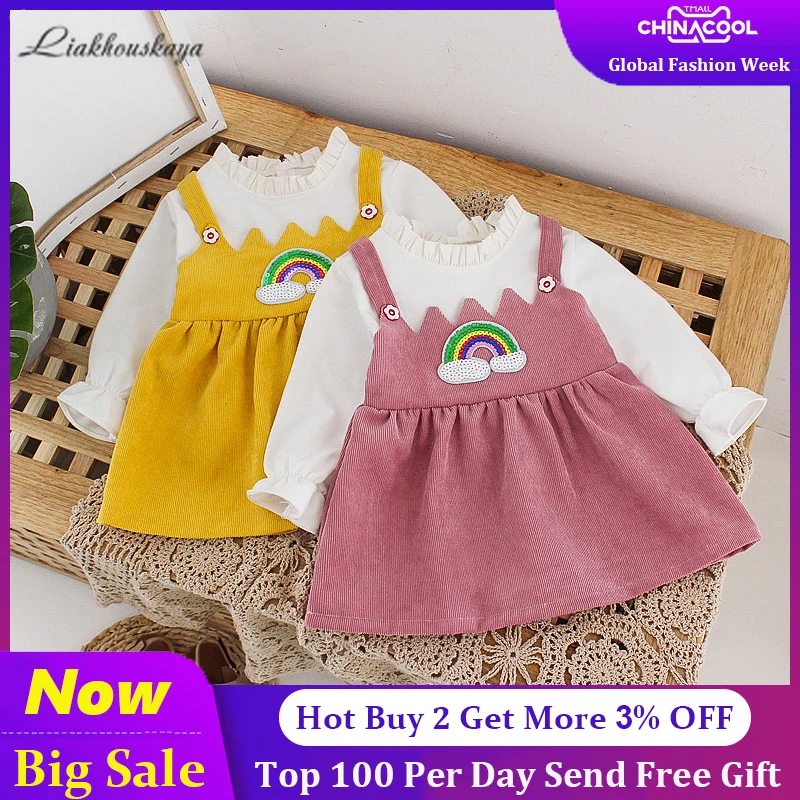 Новое Осеннее бальное платье на бретельках для новорожденных девочек недорогое