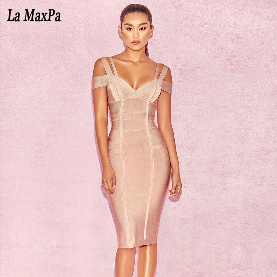 Женское Бандажное платье без рукавов с треугольным вырезом черные оранжевые