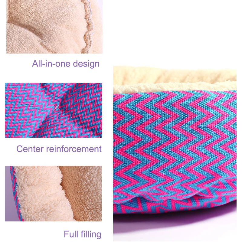 Домашние животные бинго собаки кровать моющиеся круглый короткие плюшевые