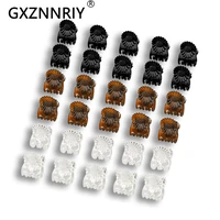 1cm 100pcspack flower hair claw clips for women girls accessories black brown transparent plastic mini hairclip headwear gifts