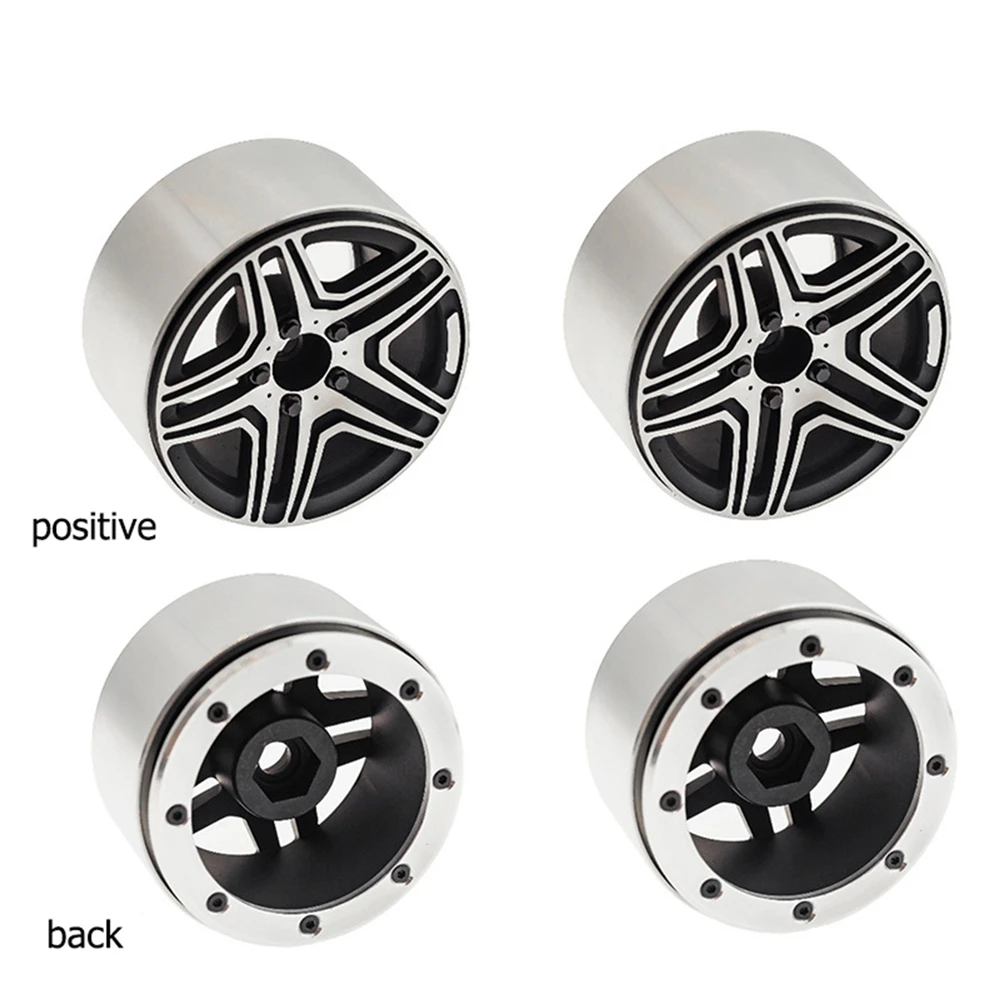 

4pcs 2.2 inche Metal Beadlock Wheels Rims for 1/10 Traxxas TRX6 G63 6X6 TRX4 G500 RC Crawler Car Accessories