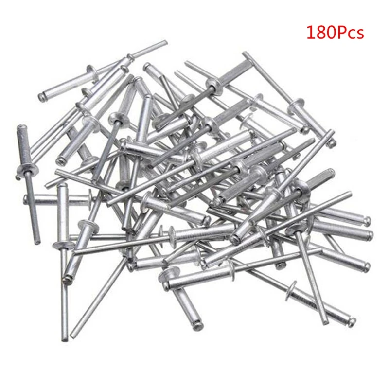 

180Pcs Aluminum Body Steel Mandrel Dome Head Blind Rivets Set for Sheet Metal