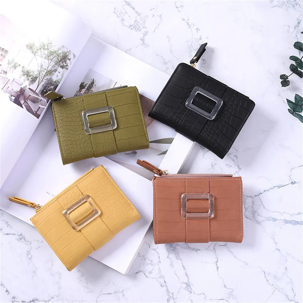 Новинка 2021 Модный женский кожаный держатель для карт из искусственной кожи с