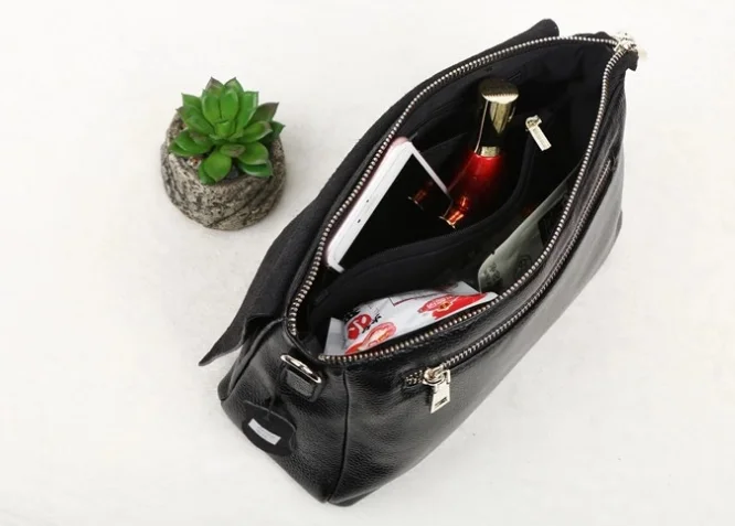 

Black Bags For Women 2020 Genuine Leather Soft Leather Shoulder Messenger Handbags Elegant Lady Crossbody Shopping Small Bag