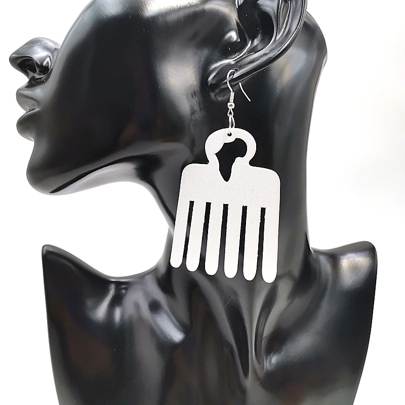 YD & YDBZ покраска афро гребень деревянные висячие серьги африканские энтические