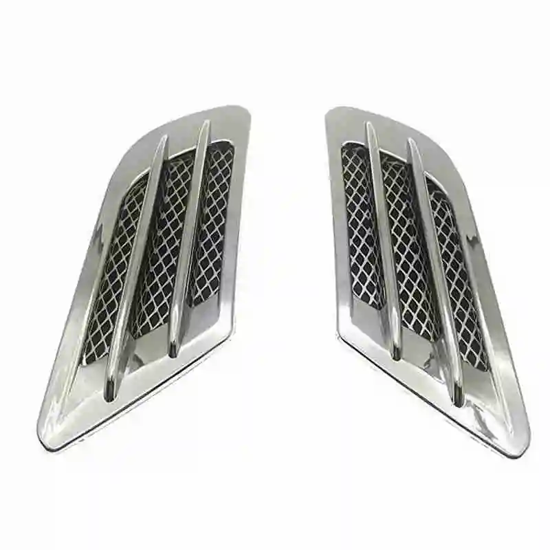 

ABS Material Car Side Air Flow Vent Hole Cover Fender Intake Duct Sticker For Auto Grille Decor G0M9