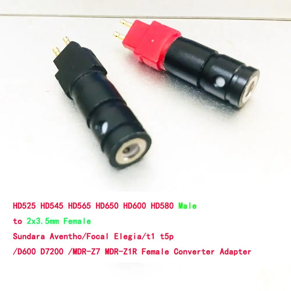 Haldane HD525 HD650 HD600 HD580 HD545 Male to 2x3.5mm Female Sundara Aventho/Focal Elegia/t1 t5p/D600 /MDR-Z7 Converter Adapter