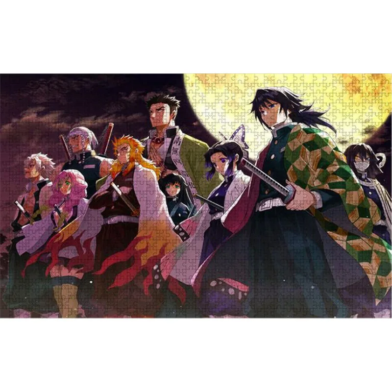 Kimetsu no Yaiba Jigsaw Puzzles 1000 Pieces Wooden Demon Slayer For Adults Children Educational Toys Gifts |