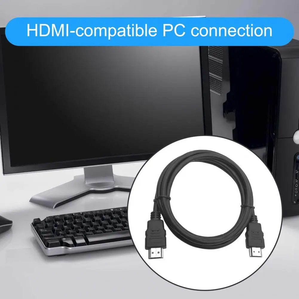 

Совместимый с HDMI кабель Plug Play широкий металлический практичный надежный видеокабель для ТВ-приставки