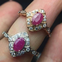 trendy oval natural myanmar ruby ring for women 100 925 sterling silver gemstone ruby adjustable ring wedding fine jewelry
