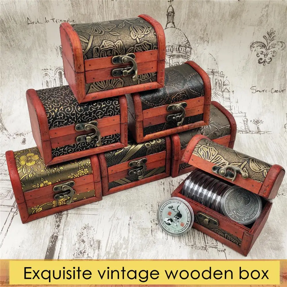 Деревянная Коллекционная коробка для монет деревянный держатель в стиле