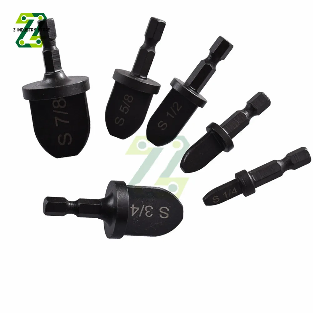 

6Pcs Flaring Tool Bit Set Tube Expander 7/8 5/8 1/4 3/8 1/2 3/4 Inch Hex Handle Practical Tube Expander Set