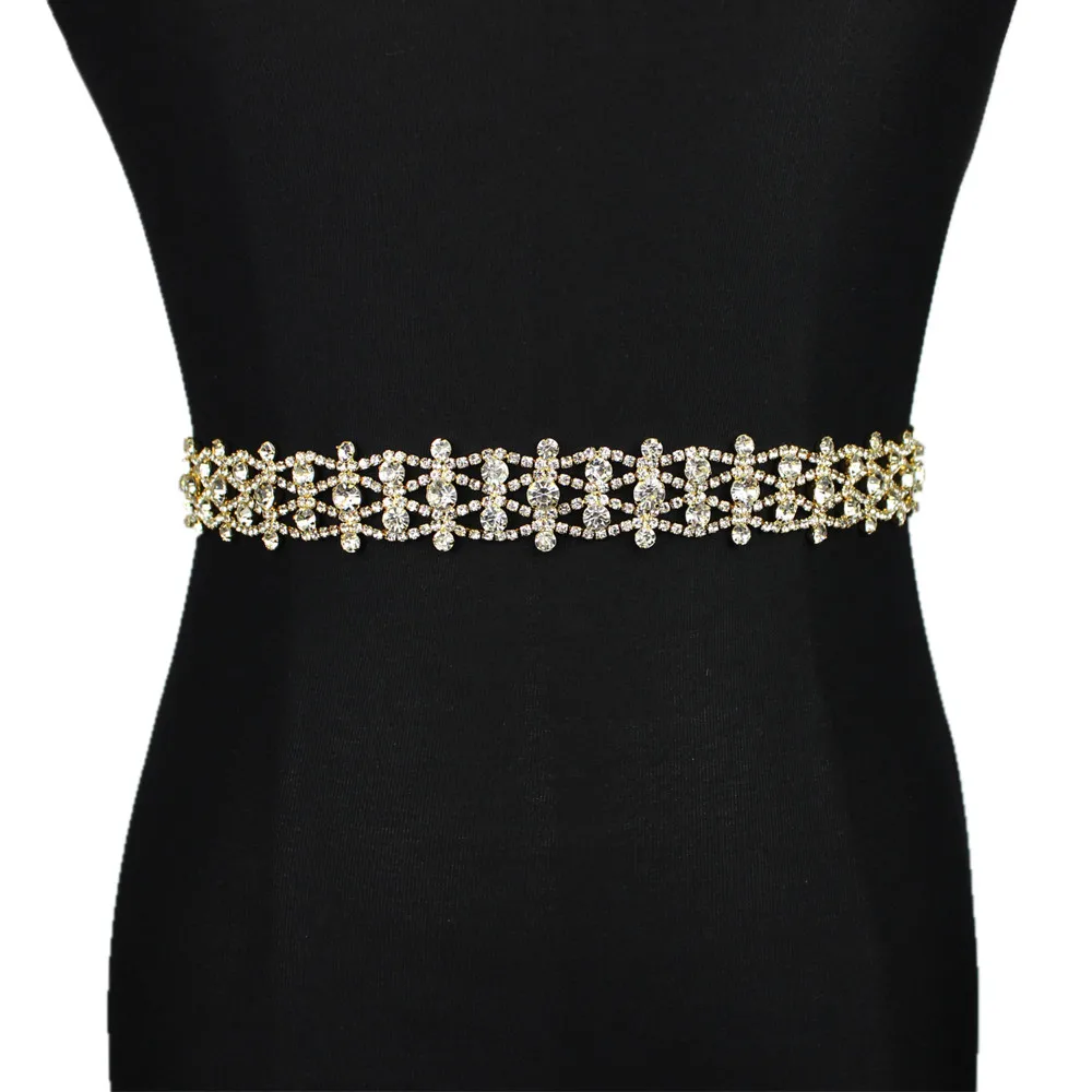 Bridal Belt 13Gold Стразы, свадебный пояс, розовый, золотистый, серебристый, цвета алмаза, кристалл, свадебный пояс для свадебного платья, свадебное украшение - Цвет: Bridal Belt 13Gold