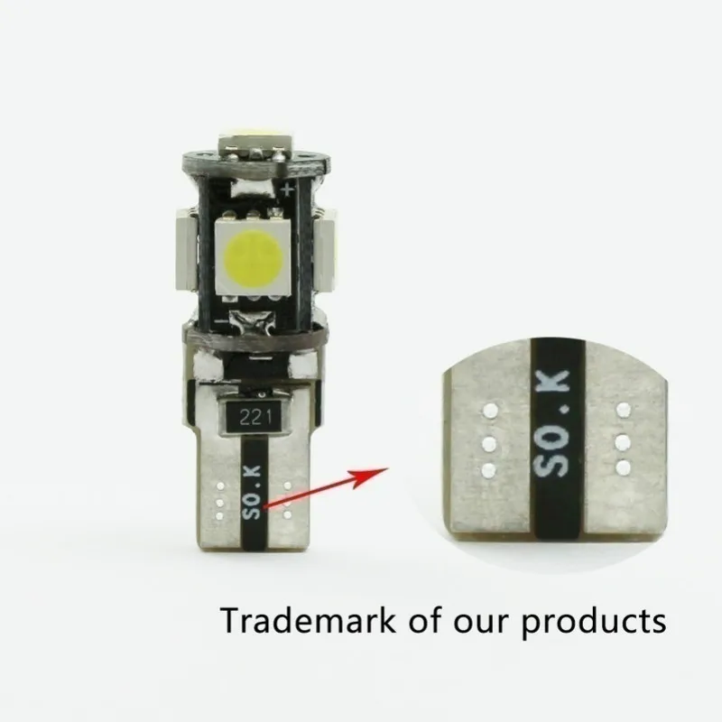10/20 шт. светодиодный светильник 12 В для чтения интерьера клиновидная боковая