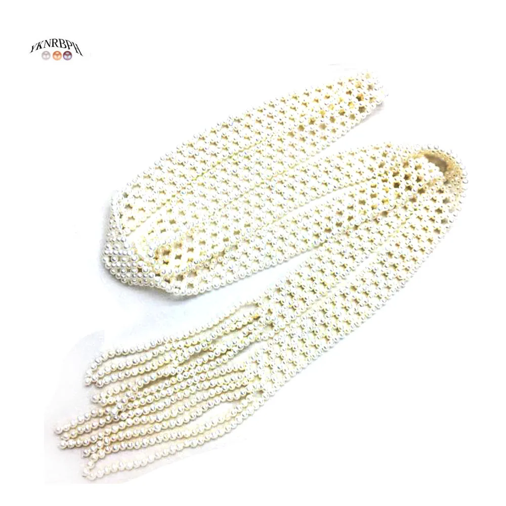 YKNRBPH женское свадебное роскошное жемчужное ожерелье шарф белый рис вязаное