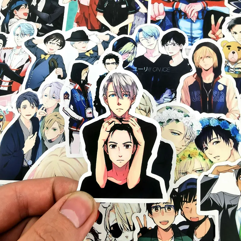 YURI!!! on ICE Anime Decor Stickers - 10/50pcs/lot for Tablets, Motorcycles, Suitcases, Laptops, Phones, Refrigerators and Skateboards image 5