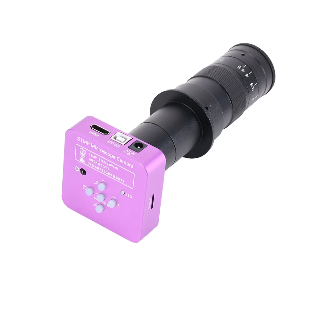 Промышленный электронный цифровой видеомикроскоп FHD 51MP HDMI USB камера 180X C объектив