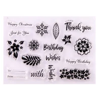 yinise silicone clear stamps dies for scrapbooking stensicls flowers diy paper album cards making craft transparent rubber stamp