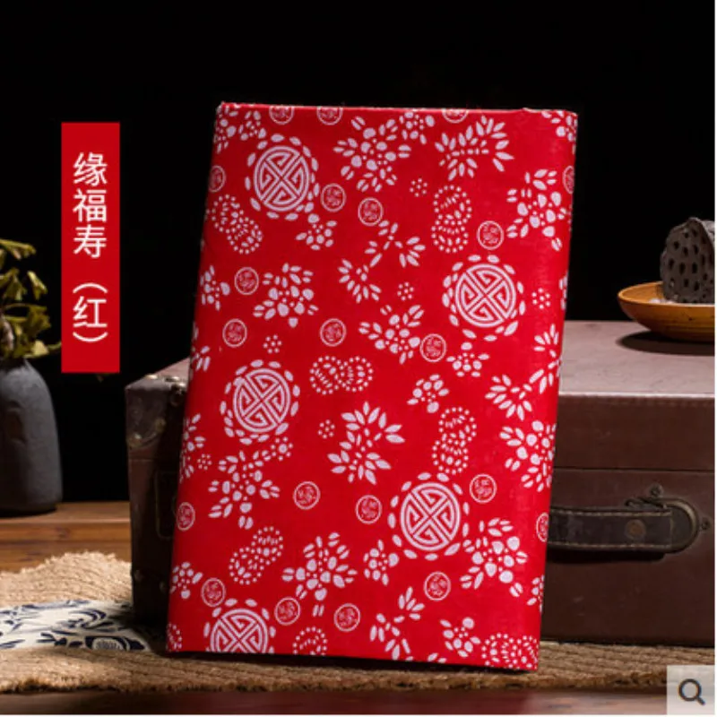 Полуметровая синяя или красная с цветочным принтом 100% хлопковая ткань для