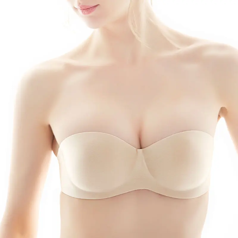 Женский бюстгальтер бесшовный топ без бретелек невидимый тонкий срез грудь