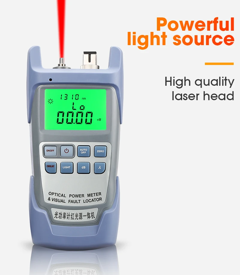 

All-IN-ONE FTTH Fiber Optical Power Meter -70 To +10dbm And 1mw 5km Fiber Optic Cable Tester Visual Fault Locator