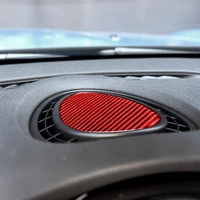 genuine carbon fiber car interior dashboard air outlet frame cover trim sticker fit for bmw mini f55f56f54f57 2014 2020