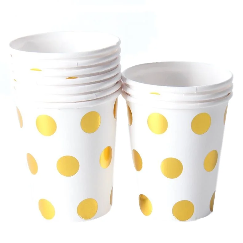 E cup 10pcs 1 упаковка/набор золотой серебряный горошек бумажная салфетка вечерние девственная древесина бумажная салфетка для свадьбы ребенка день рождения предметы домашнего обихода - Цвет: E cup 10pcs
