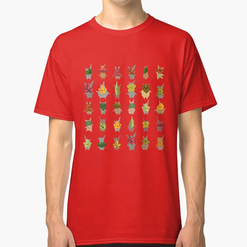 Красный Korok вечерние футболки korok koroks legend of zelda Breathe of the wild wind waker link korok наклейка для семян - Цвет: Красный