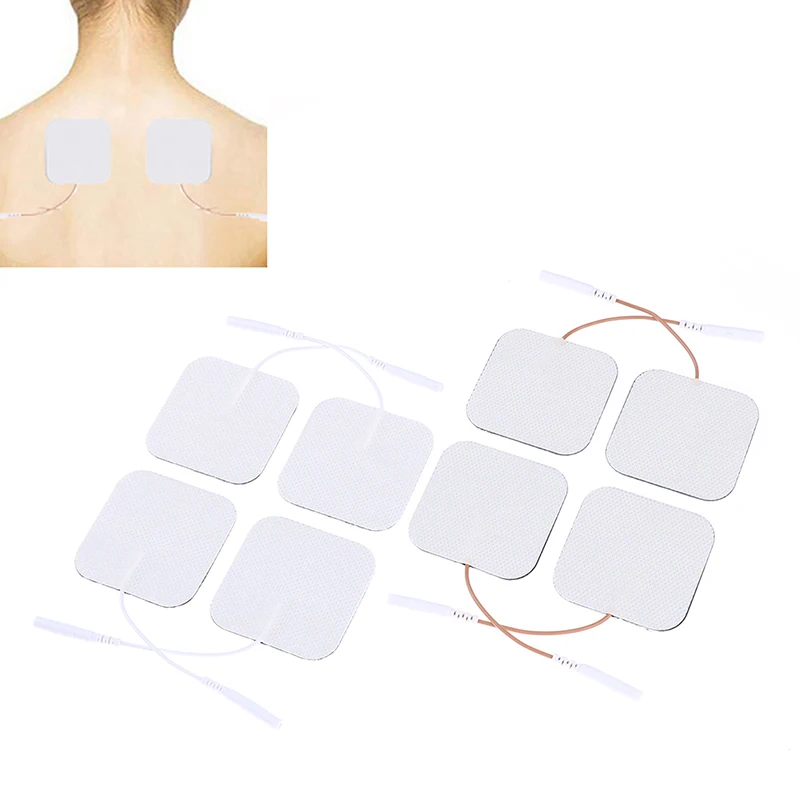 4 шт. электродными пластинами для Электрический Десятки Акупунктура Цифровая