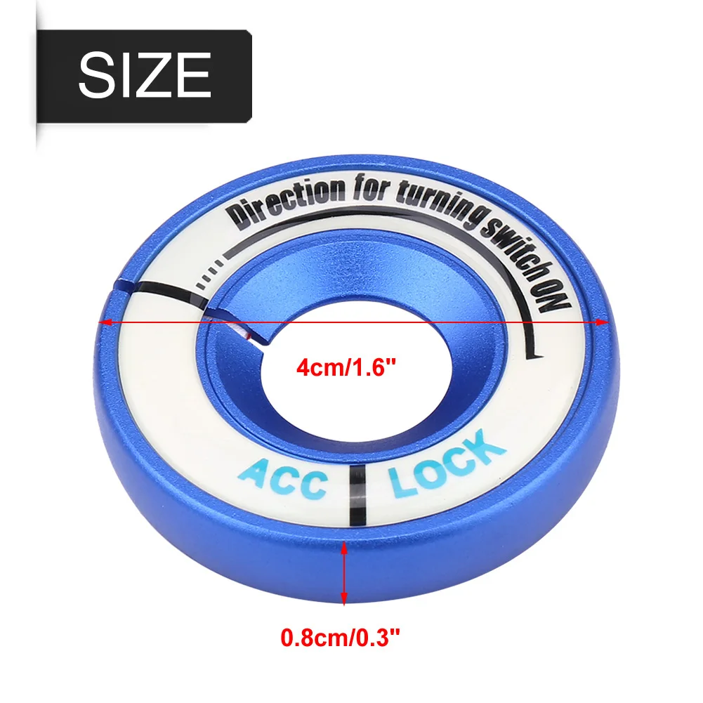 Автомобильный люминесцентный переключатель зажигания кольцо круг Ключ